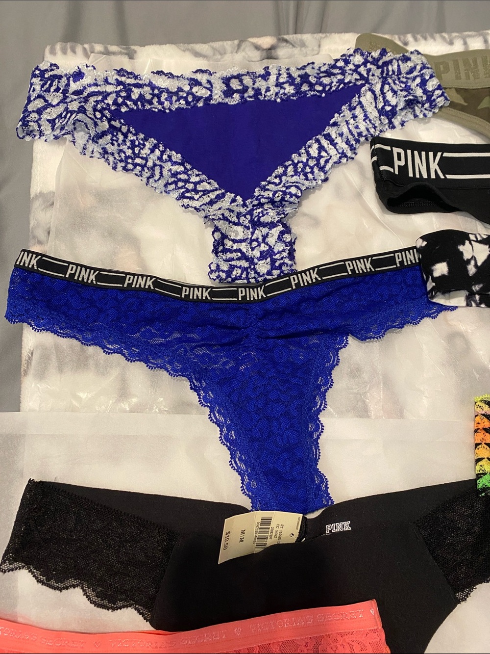 Victoria's Secret & PINK Assorted Thong Panty Lot - Bright Multi Colors - Picture 2 of 6